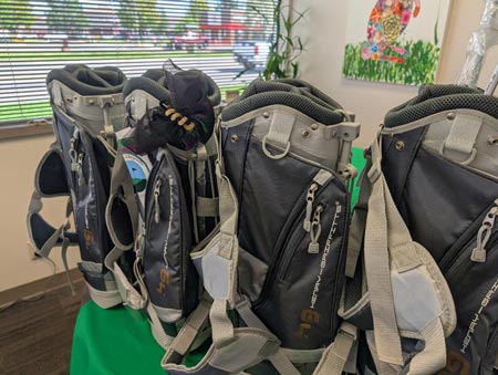 Four Henry Griffits Junior Golf Club Bags